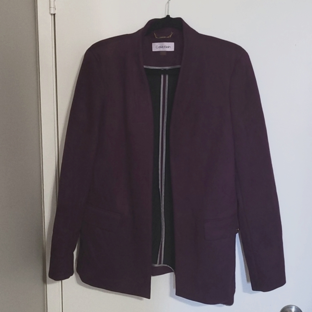 Calvin Klein Purple Velvet Blazer